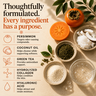 Persimmon Soap for Aging Body Odor