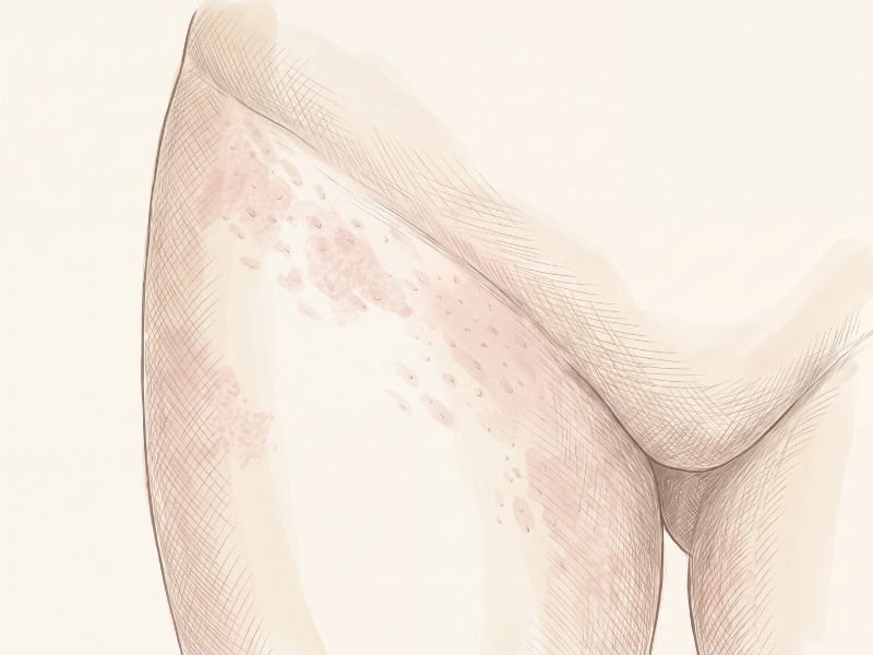[ILLUSTRATION: same foot, skin settled]